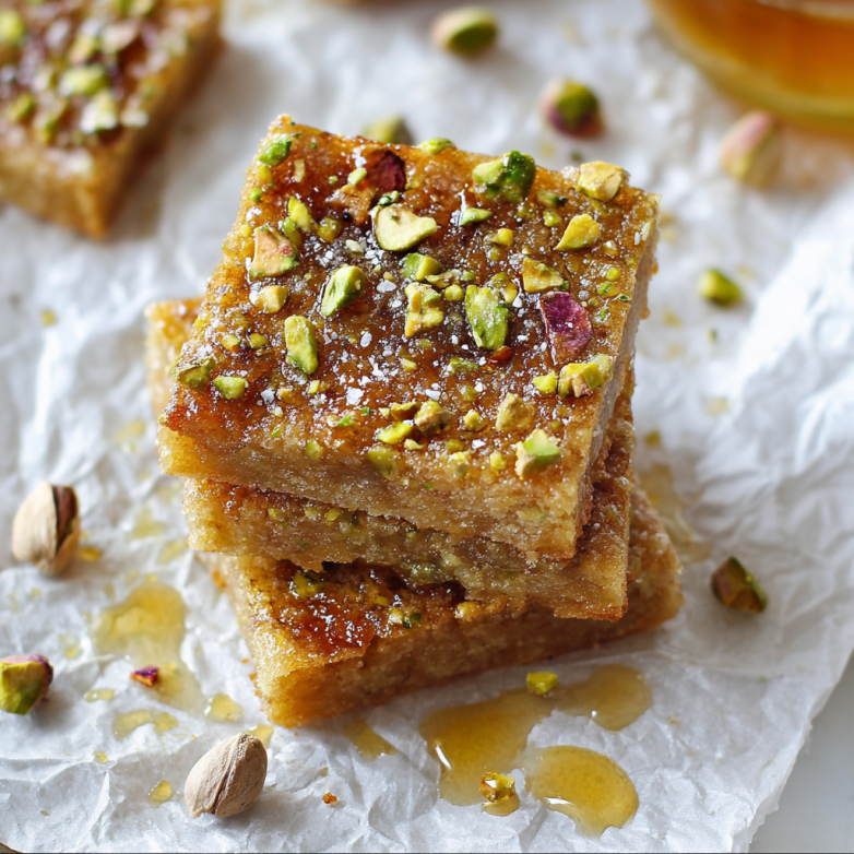 Brown Butter and Honey Pistachio Cookie Bars Recipe