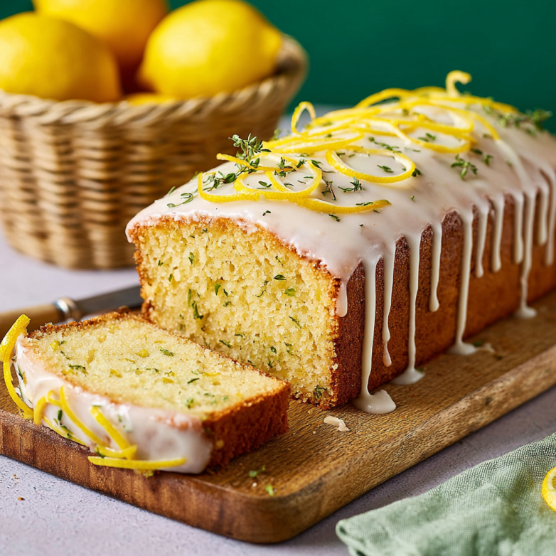 Brown Butter, Lemon, and Thyme Drizzle Cake Recipe