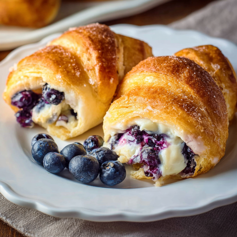 Delicious 5-Ingredient Blueberry Cheesecake Rolls