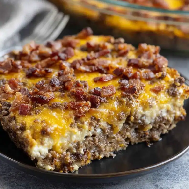 Delicious Carnivore Bacon Cheeseburger Pie Recipe