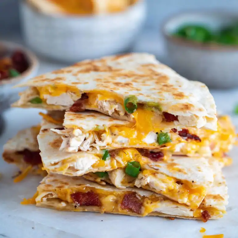 Delicious Chicken Bacon Ranch Quesadillas Recipe