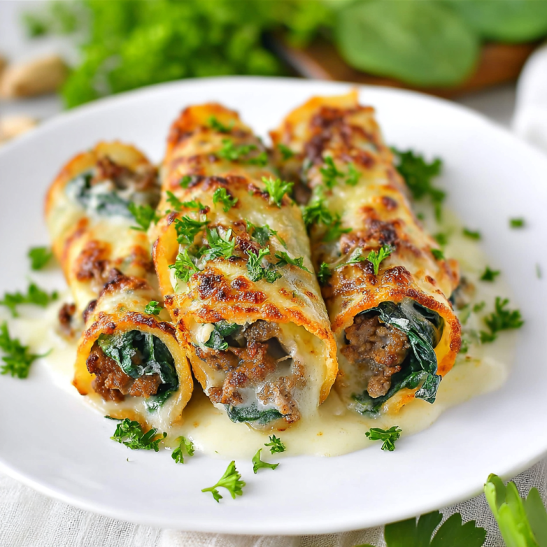 Delicious Keto Sausage and Spinach Roll-Ups Recipe