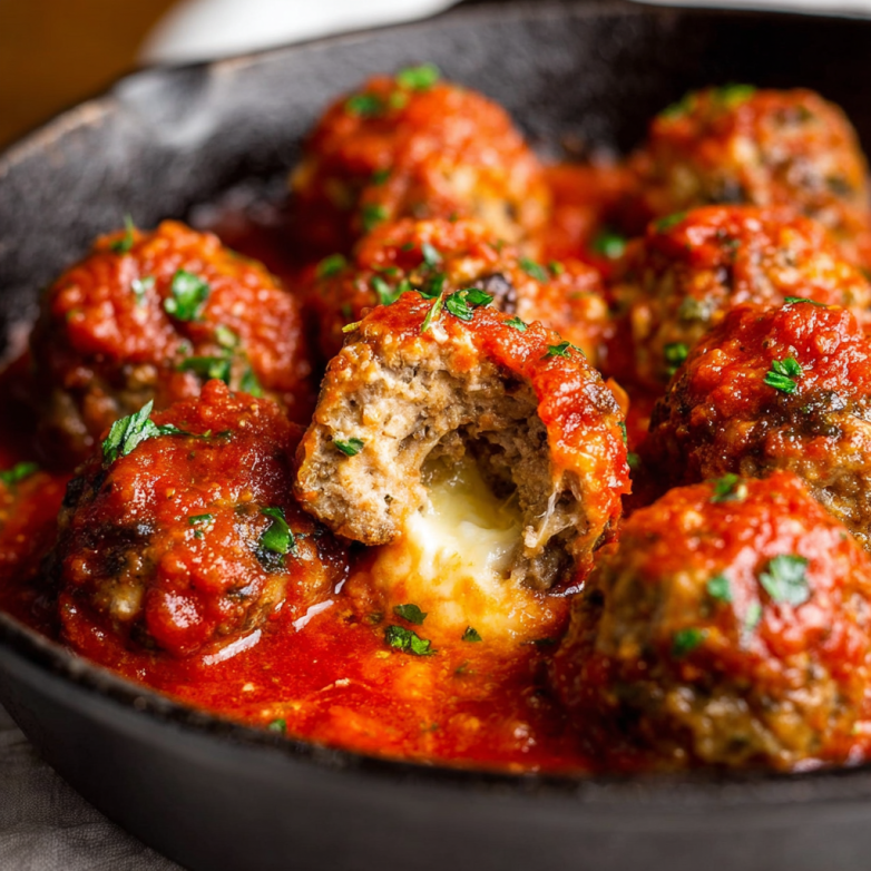 Delicious Mozzarella Stuffed Meatballs Recipe