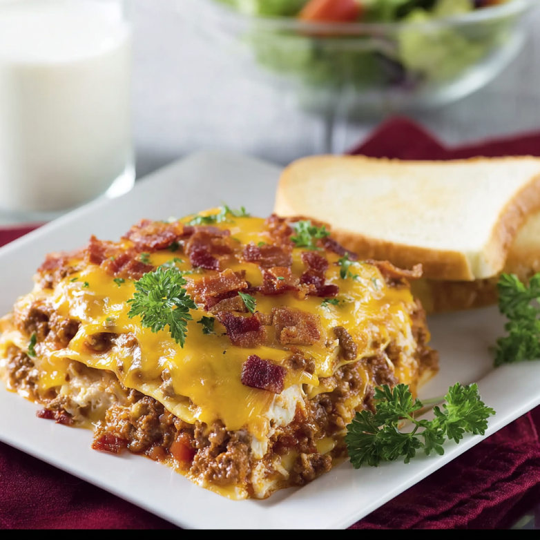 Easy Bacon Cheeseburger Lasagna Recipe You’ll Love