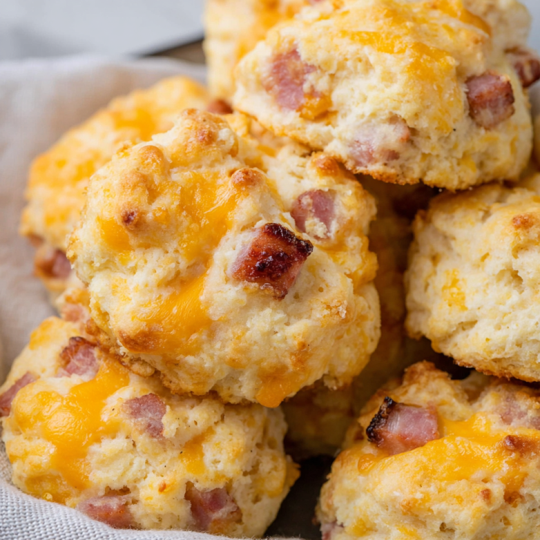 Keto Ham and Cheese Breakfast Biscuits Recipe Delight