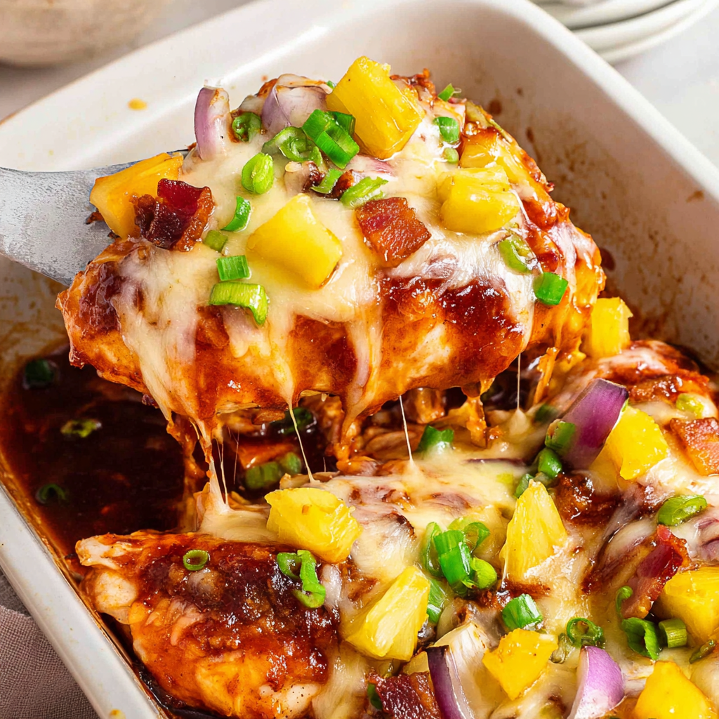 Baked Pineapple BBQ Chicken & Bacon Delight Recipe