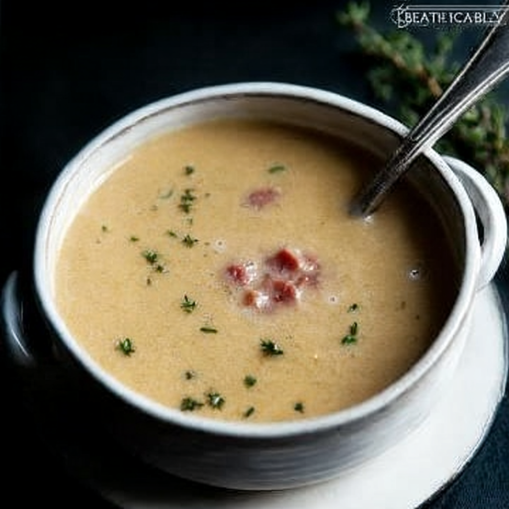 Keto Creamy Cauliflower & Ham Soup Recipe - Quick & Easy