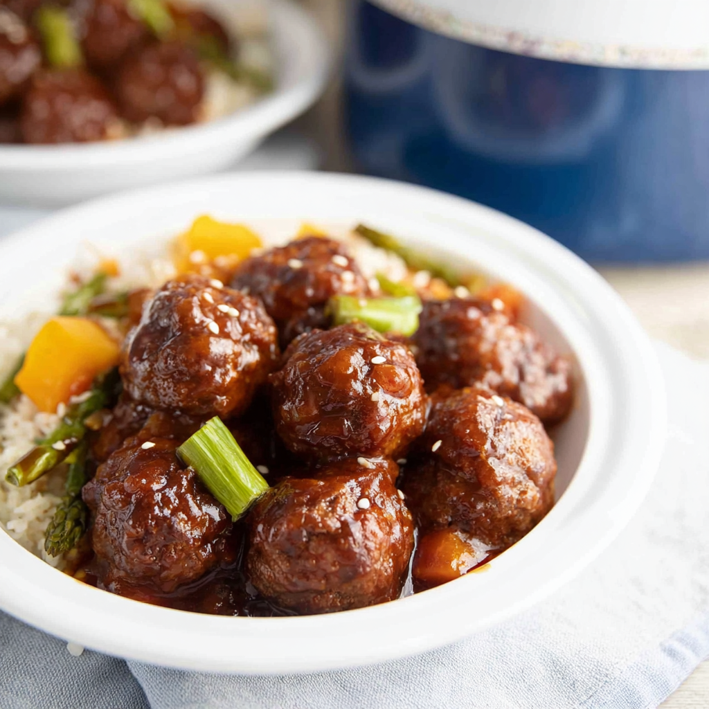Slow Cooker Garlic Honey Meatballs Homemade Recipe