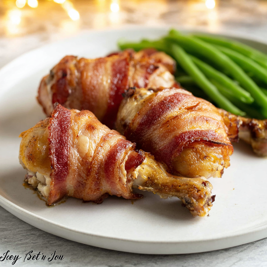 Delicious & Easy Bacon Wrapped Chicken Legs Recipe