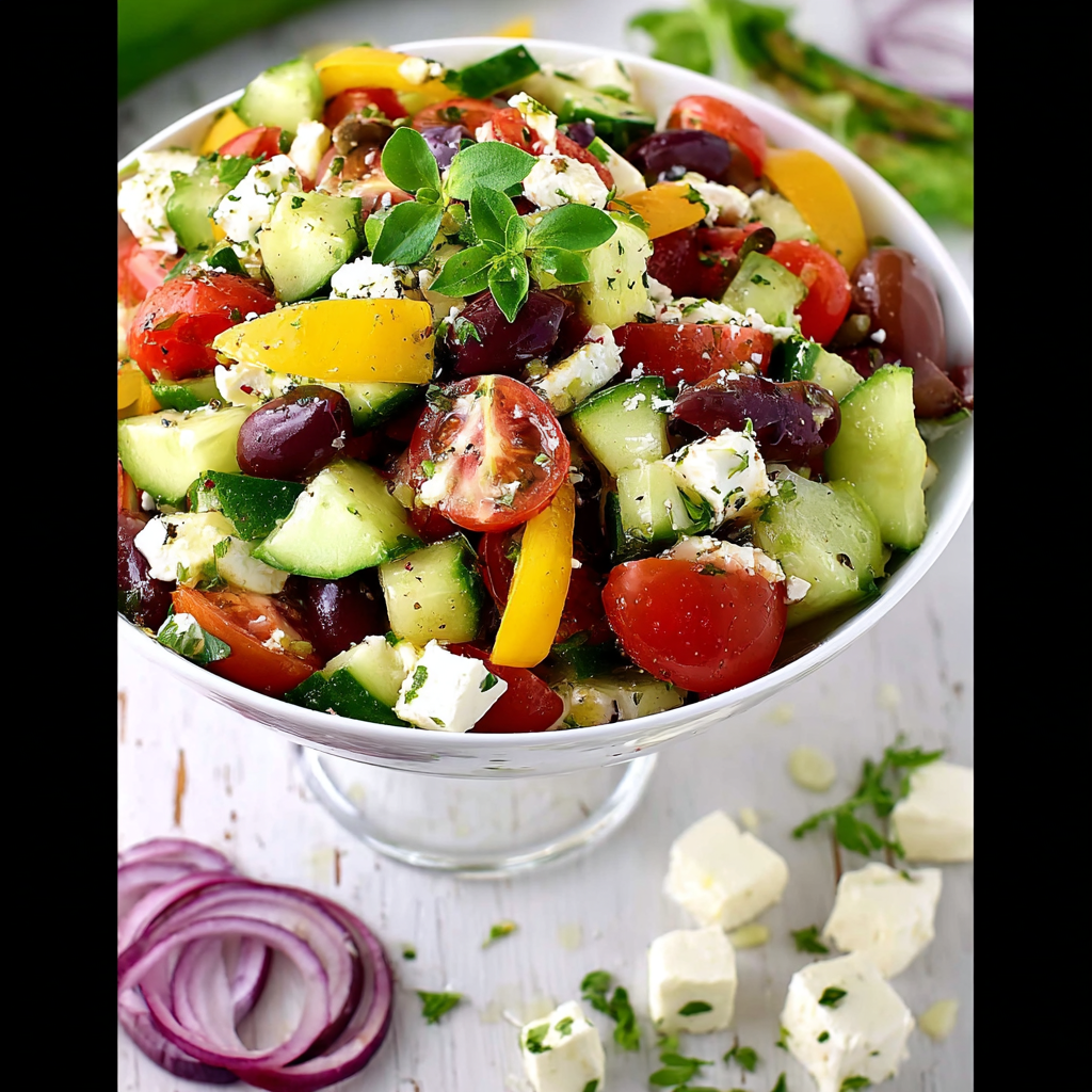 Delicious Fresh & Zesty Keto Greek Salad Recipe!