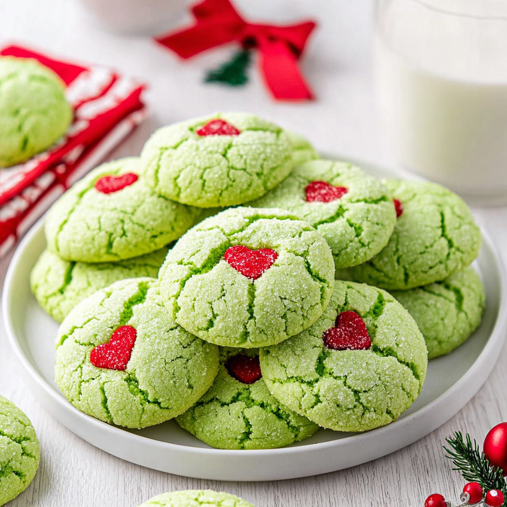 Easy Grinch Heart Cookies Recipe for the Holidays!