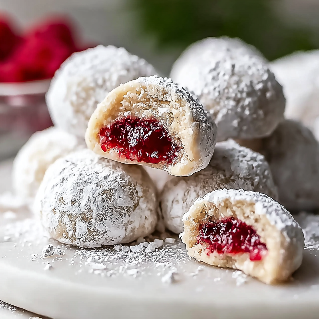 Easy Raspberry Almond Snowball Cookies Recipe: Try!