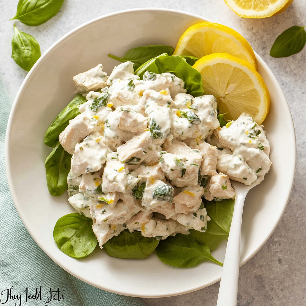 Easy & Refreshing Lemon Basil Chicken Salad Recipe
