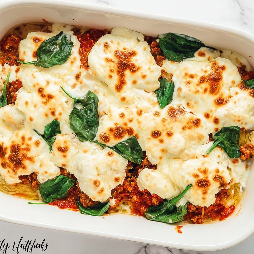 Healthy Spaghetti Squash Lasagna Bake Recipe!