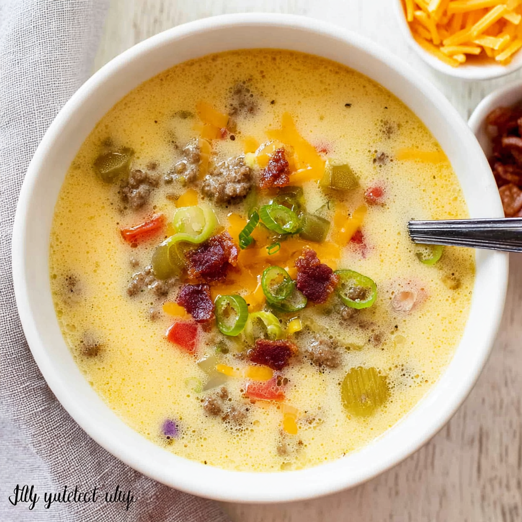 Keto Cheeseburger Soup Recipe: Quick & Easy Dinner