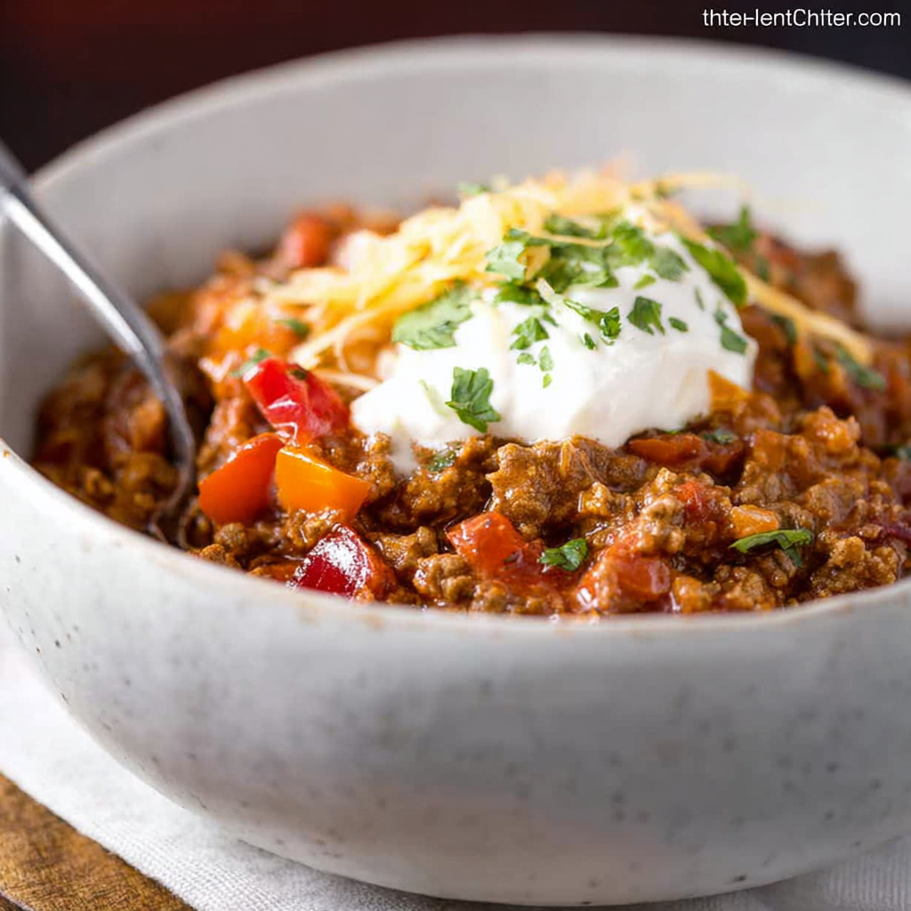 Keto Slow Cooker No-Bean Chili: Easy, Hearty & Delicious!