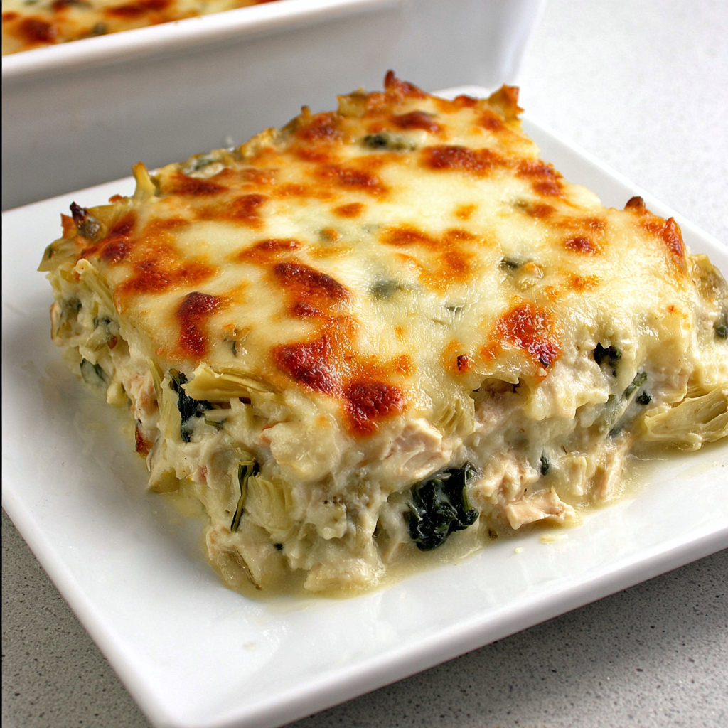 Keto Spinach Artichoke Chicken Casserole Recipe