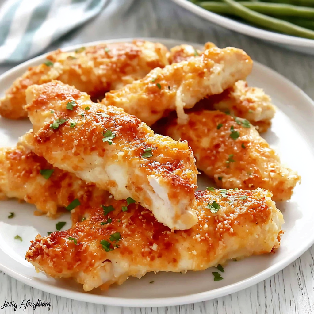 Perfect Five Minute Garlic Parmesan Chicken Tenders