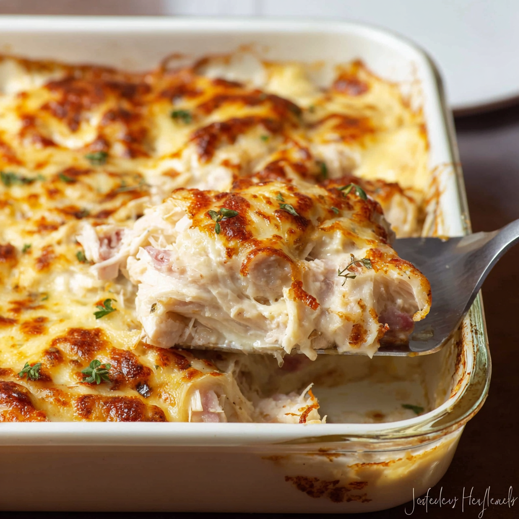 Quick & Easy Chicken Cordon Bleu Casserole Delight!