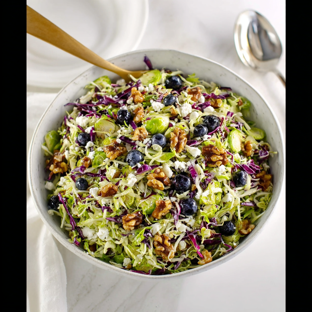 Quick, Easy Shaved Brussels Sprouts Salad Recipe