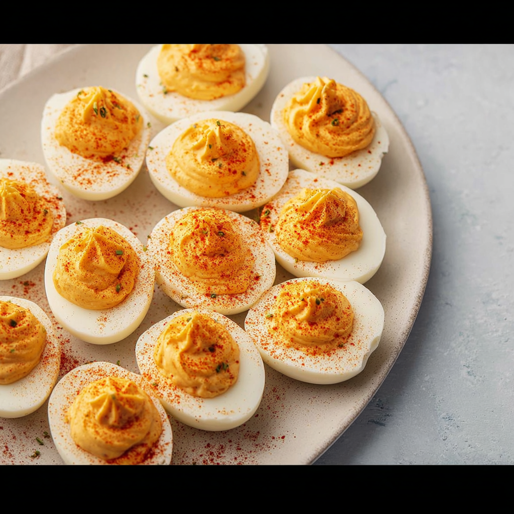 Spicy Zesty Sriracha Deviled Eggs for Brunch!