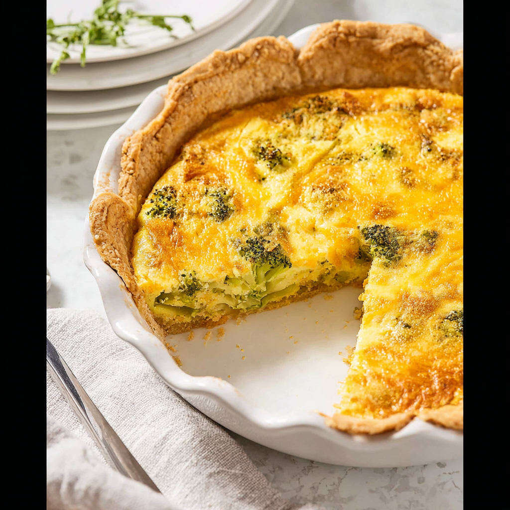 Wholesome Keto Broccoli Cheddar Quiche Recipe Idea!
