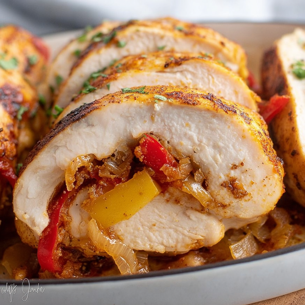 Zesty Fajita Stuffed Chicken Pockets: So Delicious!
