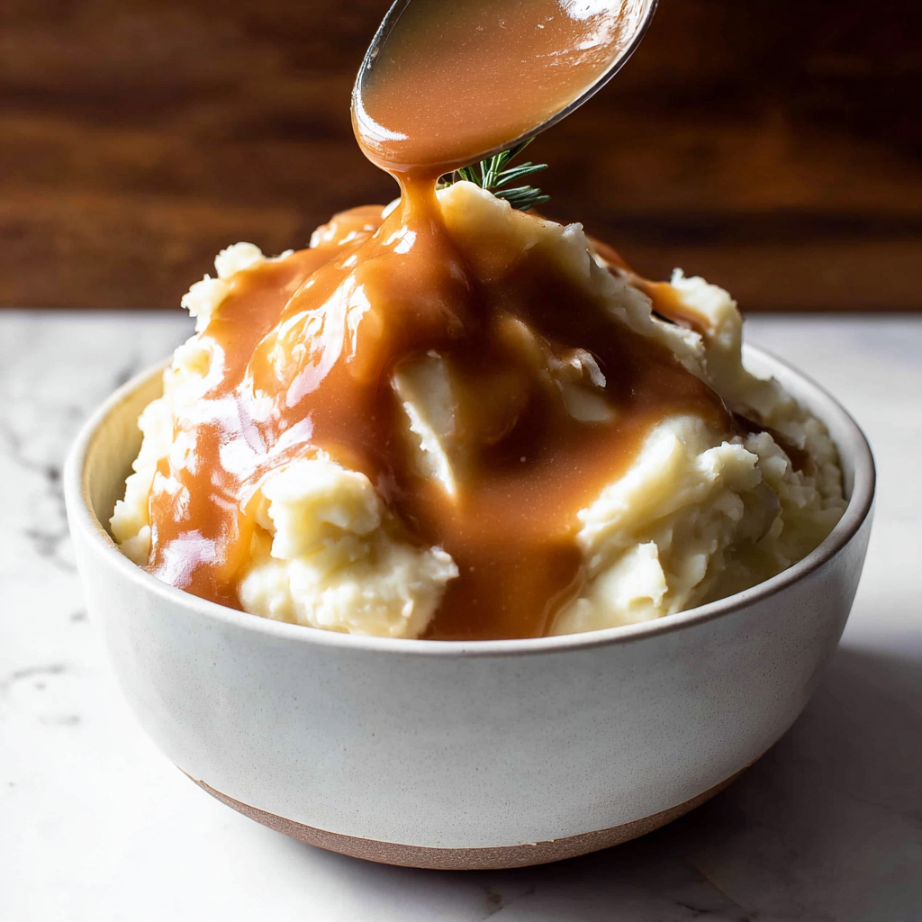 A Christmas Creamy Mashed Potatoes & Gravy Feast!!