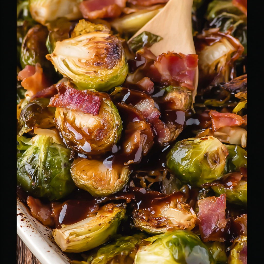 Christmas Balsamic Bacon Brussels Sprouts Must Try