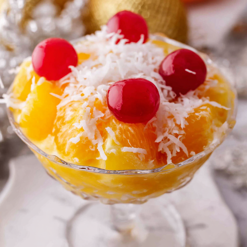 Christmas Sunshine Ambrosia! Bright Holiday Dish