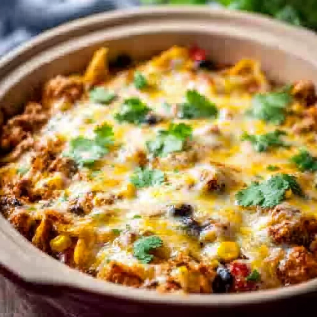 Cozy Christmas Chicken Enchilada Casserole