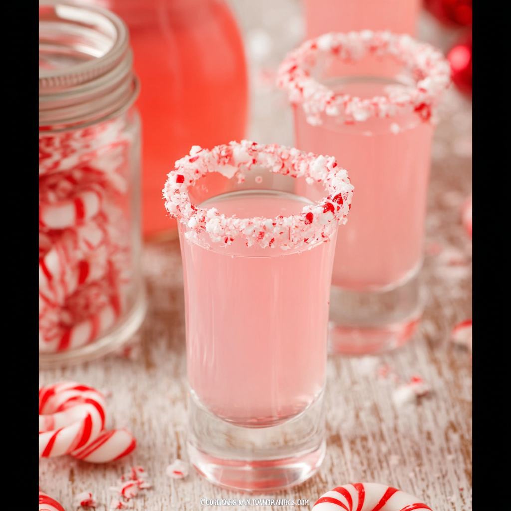 Easy Candy Cane Vodka Shots: Festive Party Recipe!