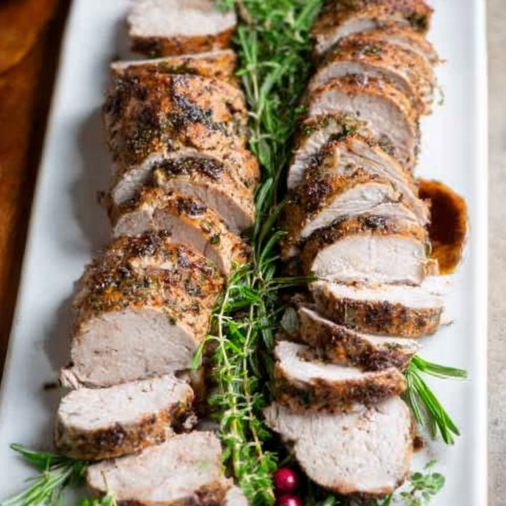 Easy Yuletide Herb-Crusted Pork Tenderloin Recipe