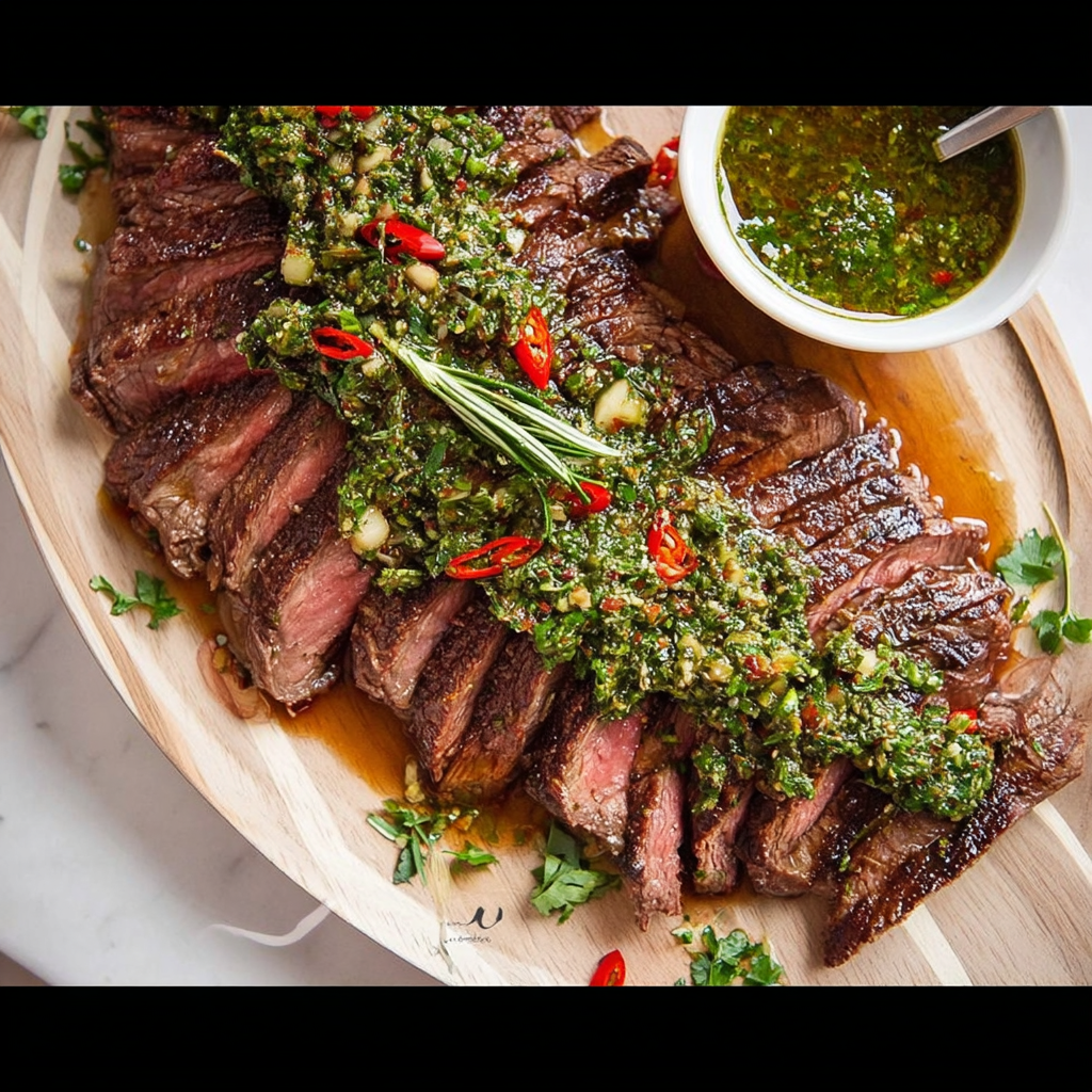 Festive Chimichurri Flank Steak: Easy & Delicious