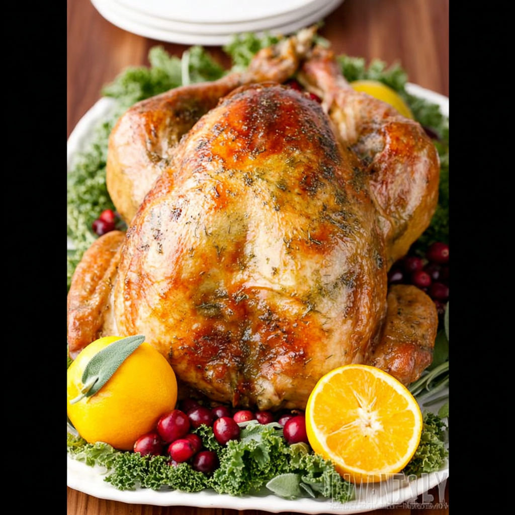 Festive Herb Butter Christmas Turkey - Easy Recipe