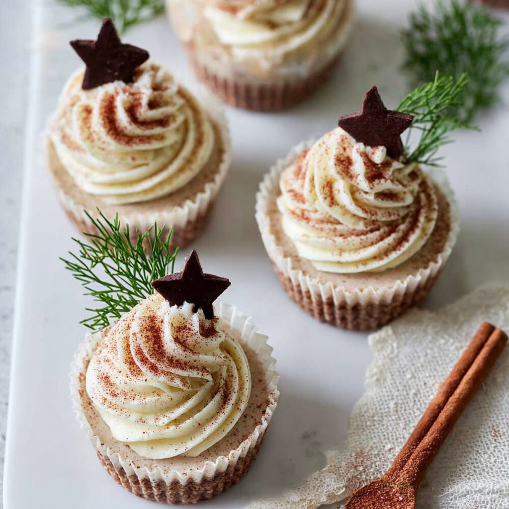 Festive No-Bake Gingerbread Cheesecake Cups
