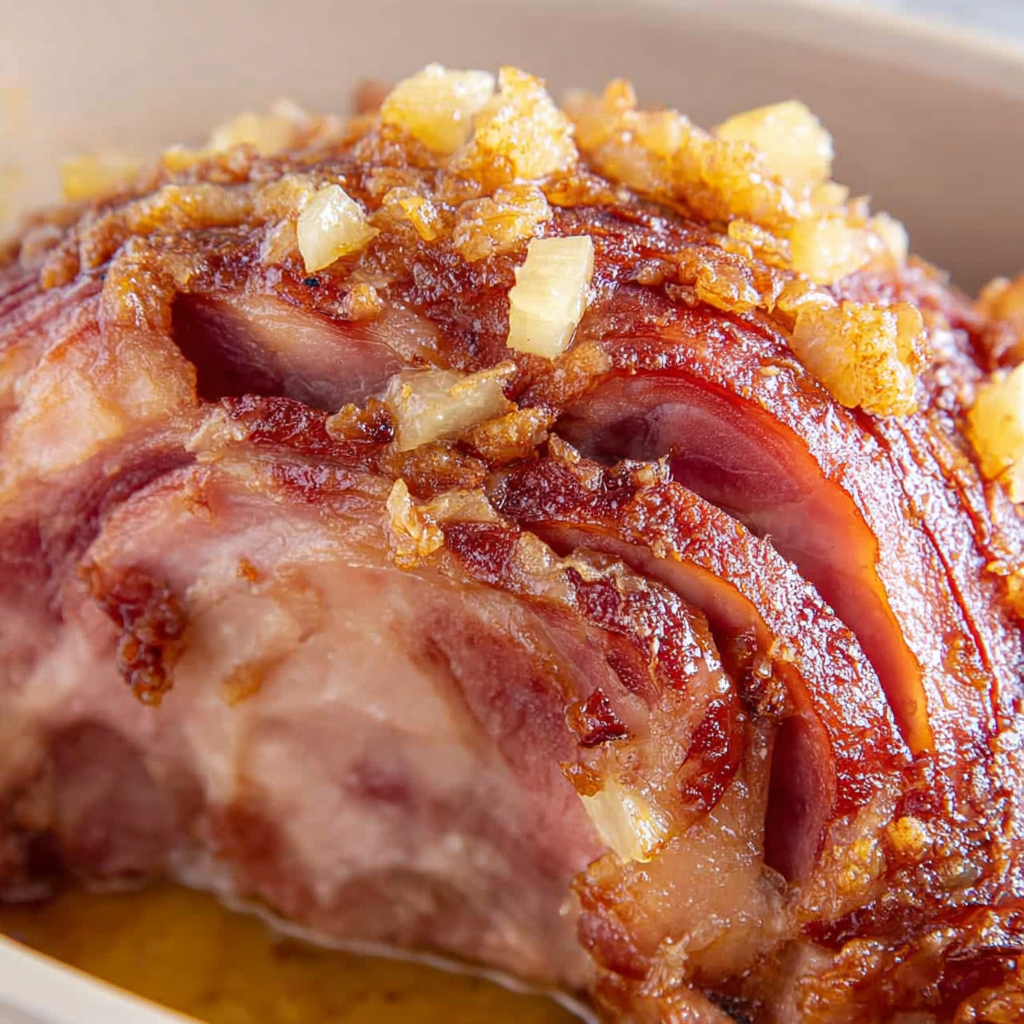 Festive Slow Cooker Pineapple Ham Delight Holiday!