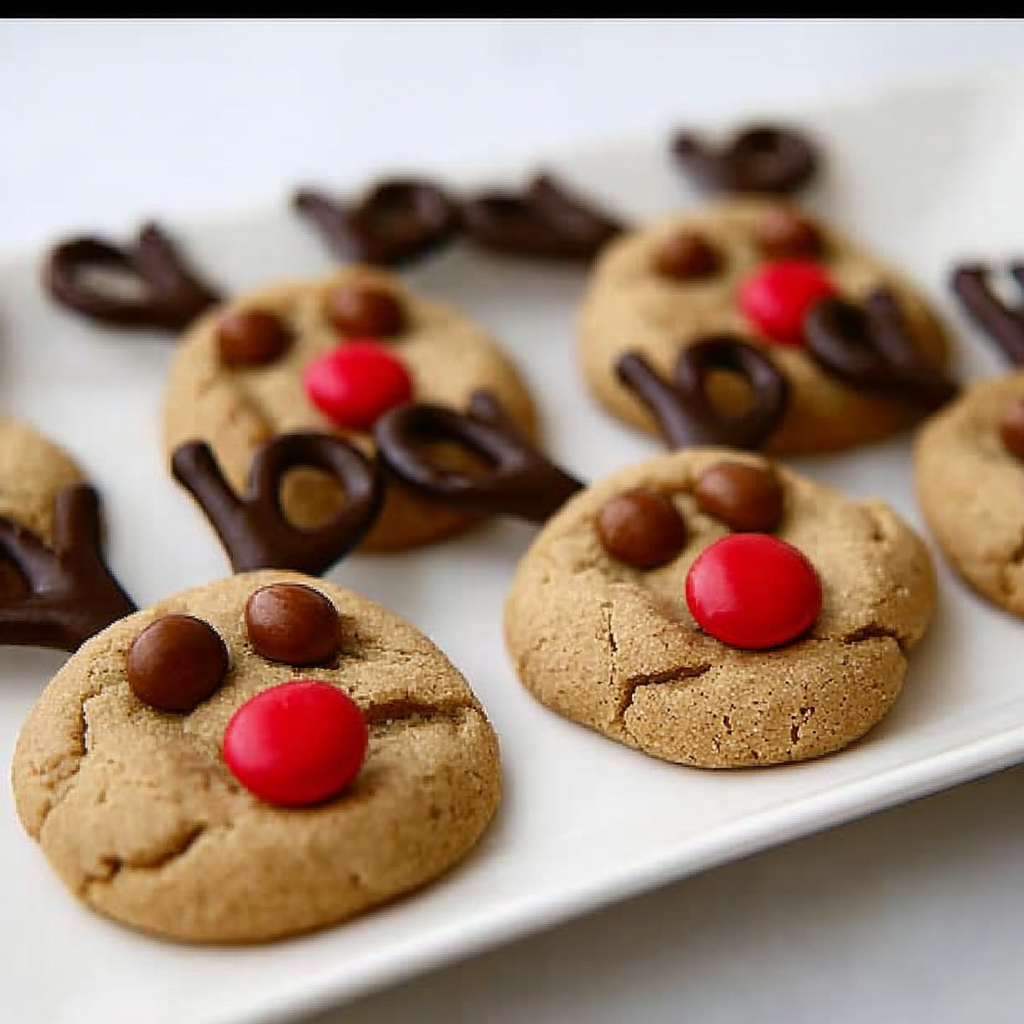 Fun Holiday Peanut Butter Reindeer Cookies Recipe