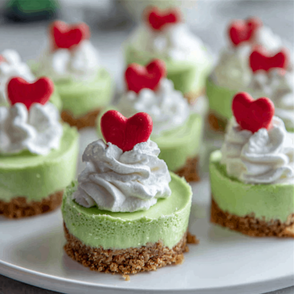 Grinch Mini Cheesecakes: Easy No-Bake Bites, Fast!