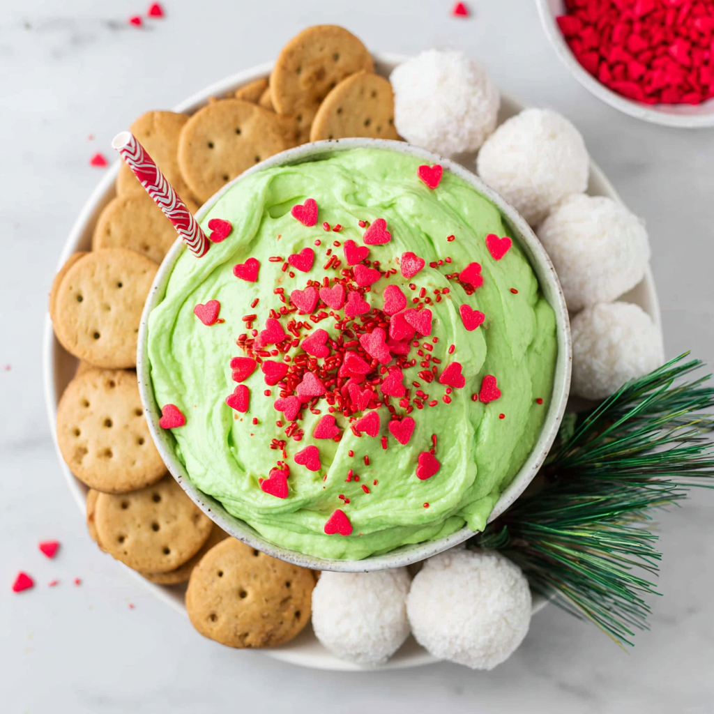Grinchy Green Delight Dip: Easy Party Recipe!