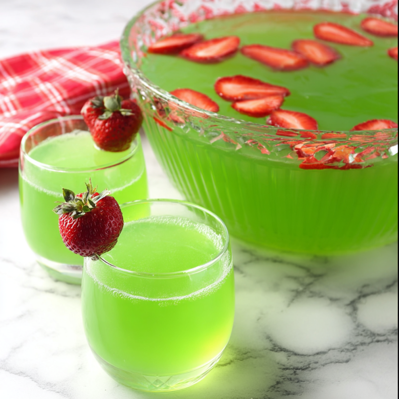 Holiday Grinch Refresher Punch Recipe for Parties!
