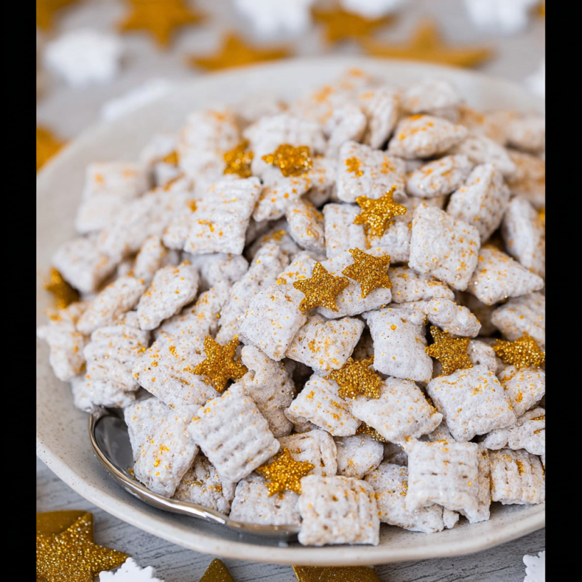 How to Make Festive New Year's Sparkle Puppy Chow!