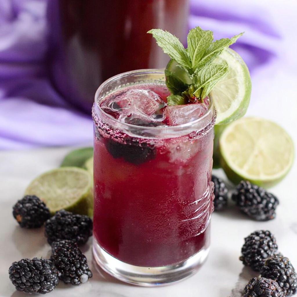 Jolly Berry & Mint Christmas Sparkler Drink Recipe