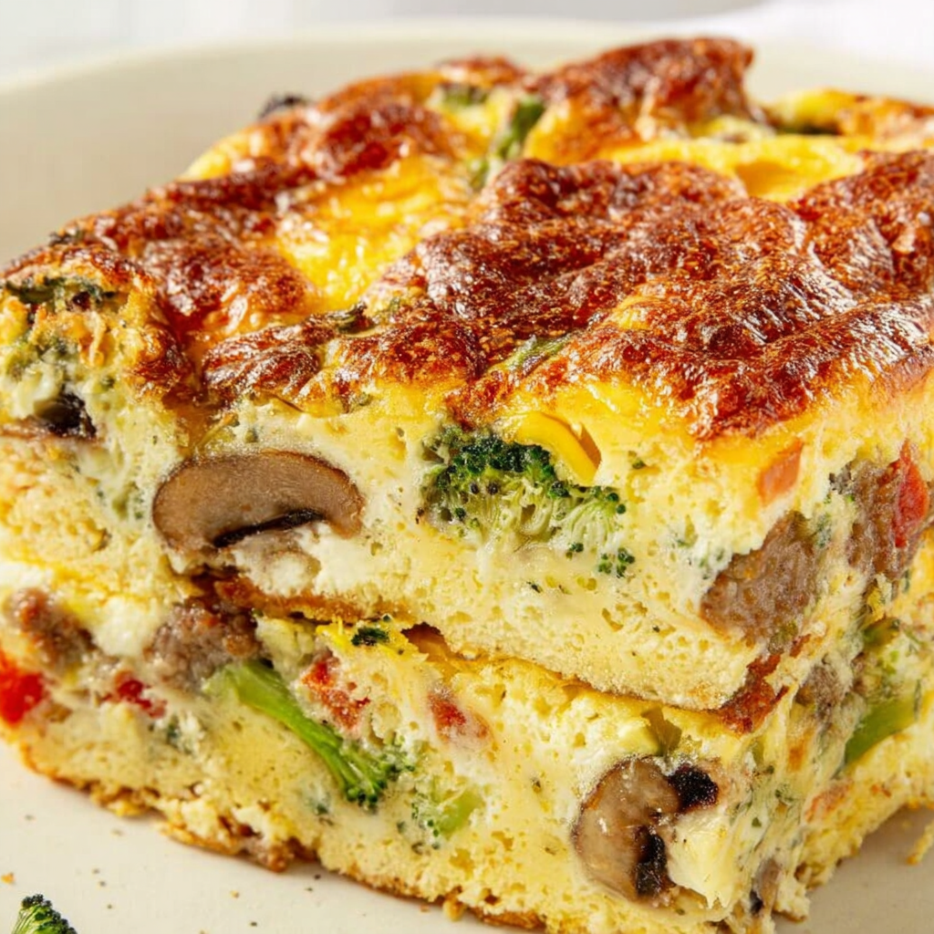 Keto Sausage & Broccoli Breakfast Casserole Yum