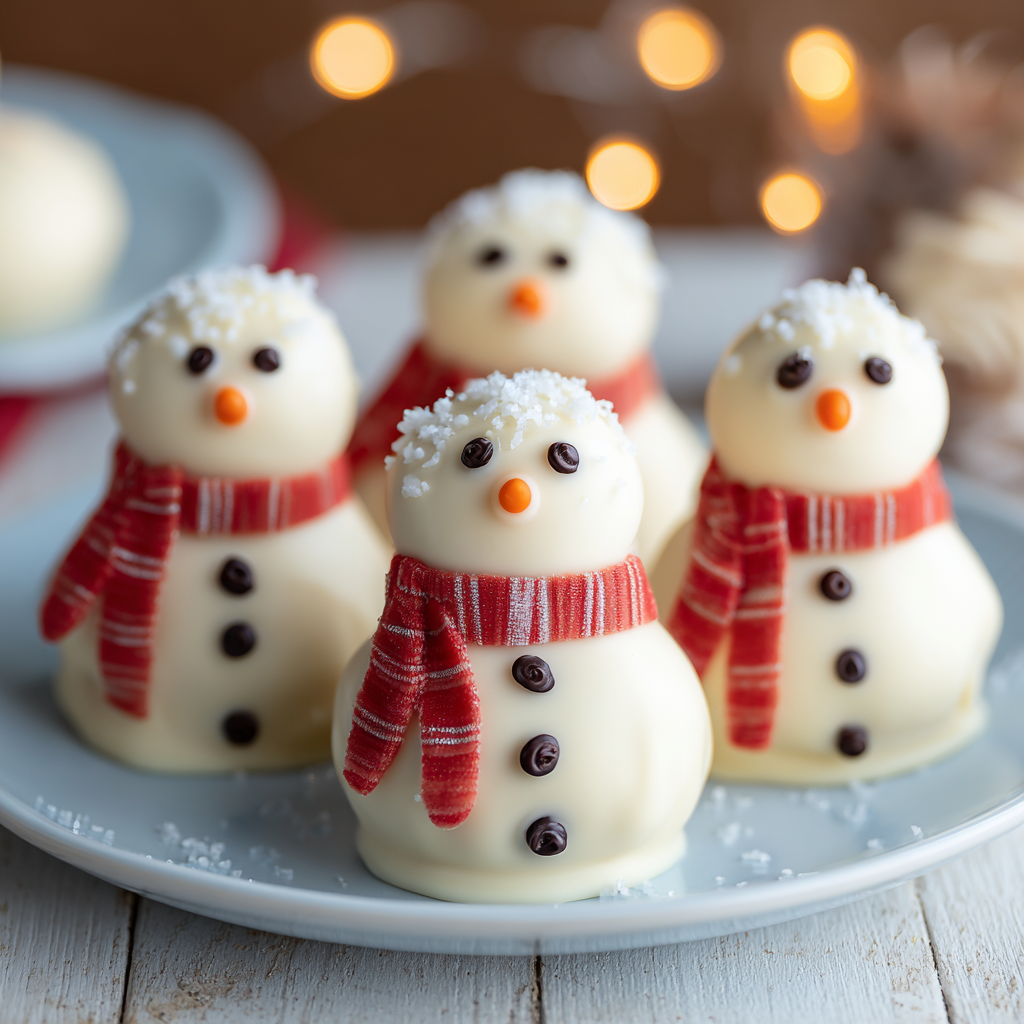 Mini Snowman Truffles: Easy Holiday Dessert Idea!