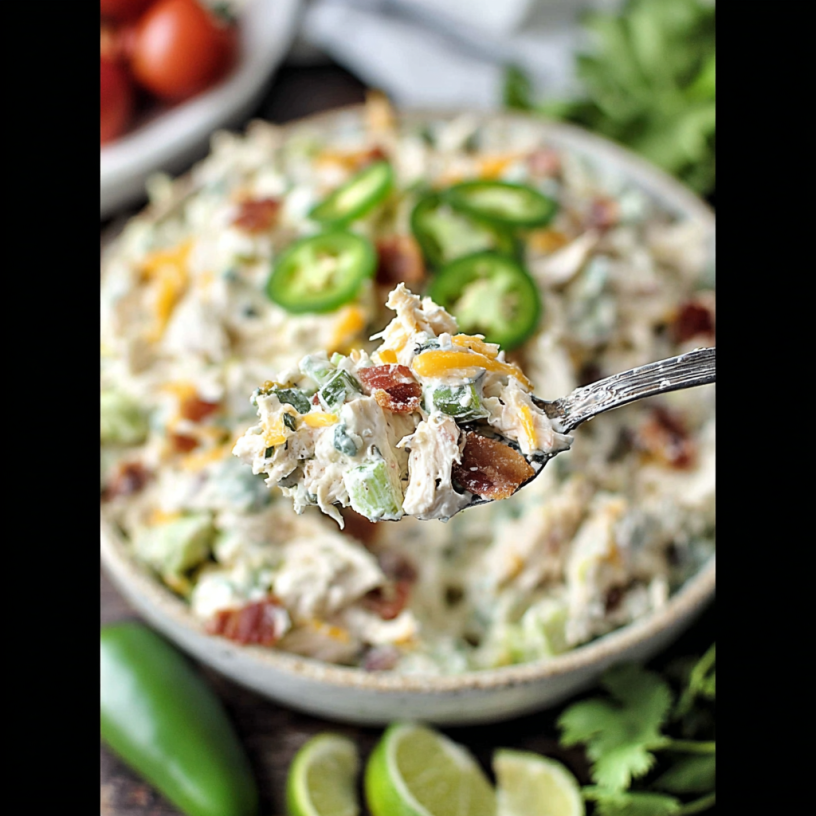 New Year's Zesty Jalapeño Popper Chicken Salad