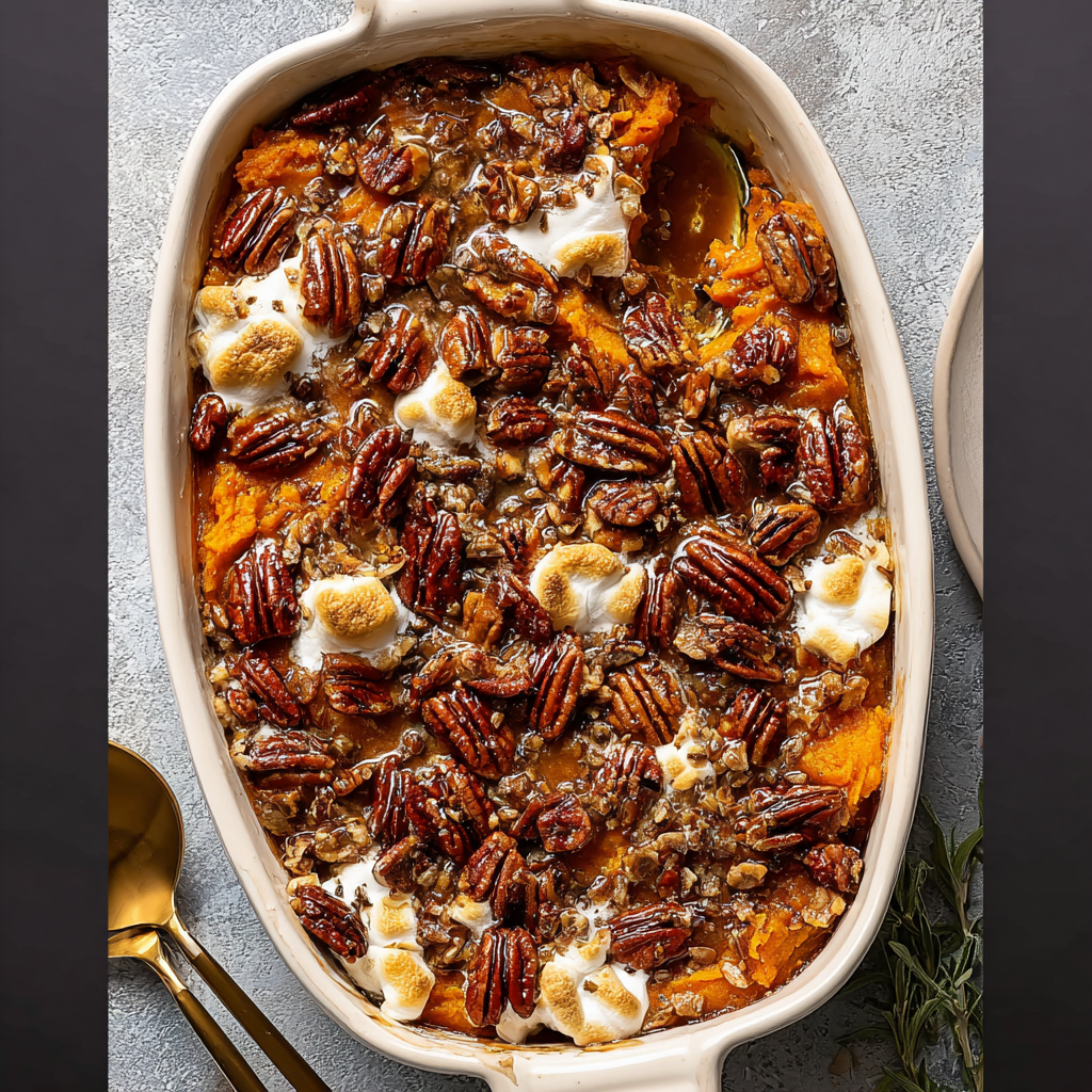 Southern Maple Sweet Potato Casserole - Easy & Best