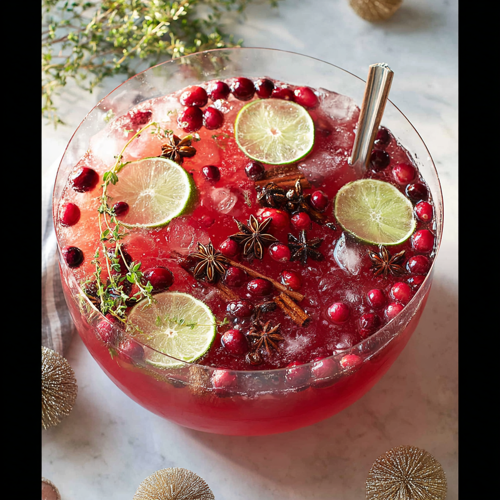 Sparkling Cranberry Christmas Punch Recipe - Easy!