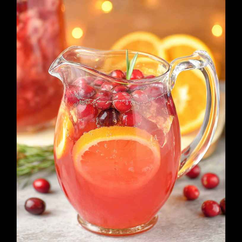 Sparkling Holiday & New Year Non-Alcoholic Punch