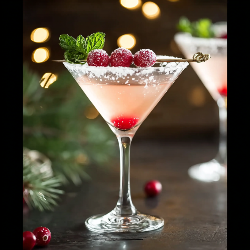 Sparkling Mistletoe Martini: Holiday Drink Recipe!